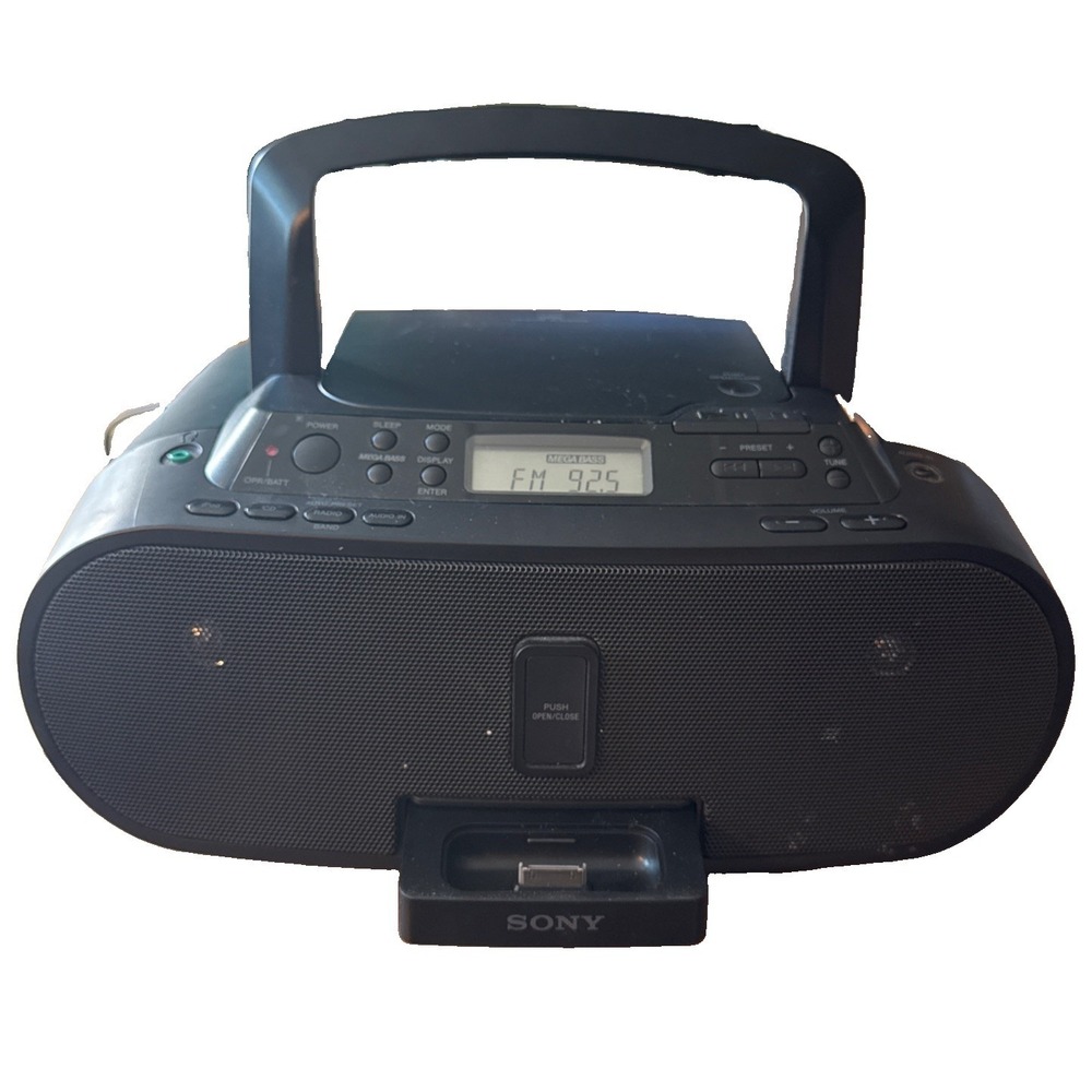 Sony ZS-S2iP Boombox CD Radio iPod Dock Portable Audio System w CD Exc Cond